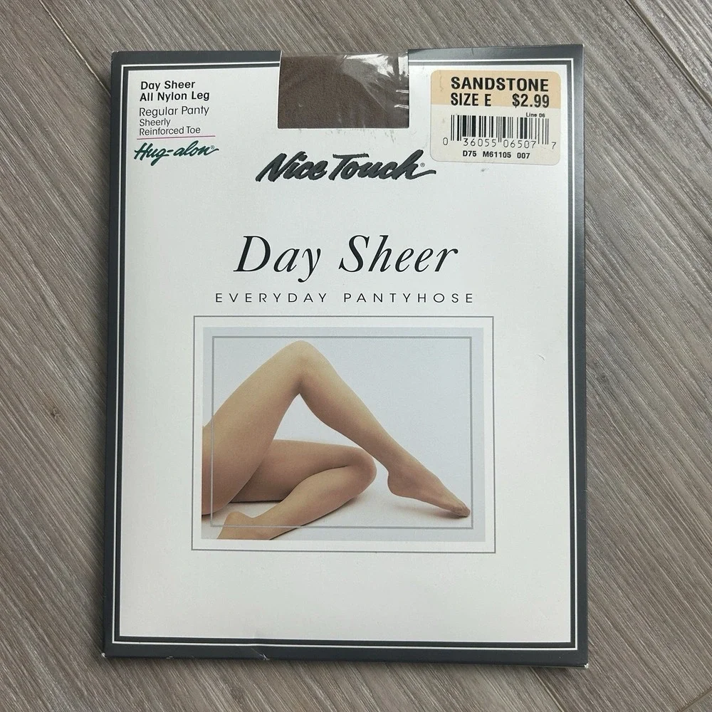 VTG‎ Nice Touch Day Sheer Everyday Pantyhose All Nylon Sandstone Size E Sears